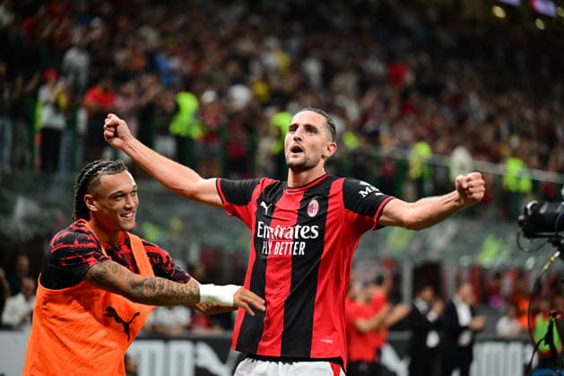 AC Milan v US Lecce - Serie A 2026 27 Adrien Rabiot celebrates during the Serie A match between AC Milan and US Lecce at Stadio Giuseppe Meazza in Milan, Italy, on September 20, 2026. Milan Lombardia Italy  Copyright: xFedericoxManonix originalFilename:manoni-acmilanv260920_npCFy.jpg