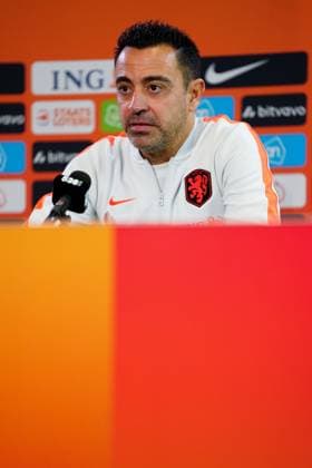 ZEIST , 21-09-2026 , KNVB Campus , season 2026 2027 , Dutch Football , Picture shows Netherlands head coach Xavi Hernandez during a press conference, PK, Pressekonferenz for the Netherlands Press Conference Netherlands  x207373063x Copyright: