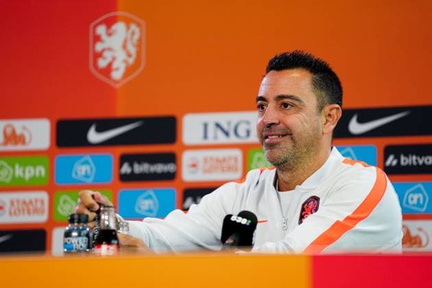 ZEIST , 21-09-2026 , KNVB Campus , season 2026 2027 , Dutch Football , Picture shows Netherlands head coach Xavi Hernandez during a press conference, PK, Pressekonferenz for the Netherlands Press Conference Netherlands  x207373066x Copyright: