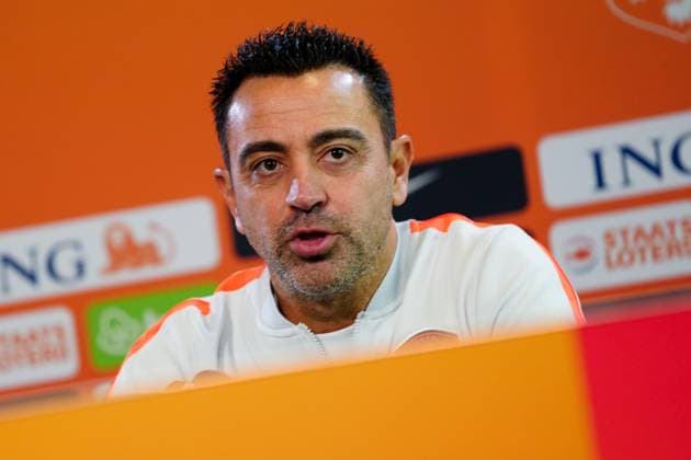 ZEIST , 21-09-2026 , KNVB Campus , season 2026 2027 , Dutch Football , Picture shows Netherlands head coach Xavi Hernandez during a press conference, PK, Pressekonferenz for the Netherlands Press Conference Netherlands  x207373075x Copyright: