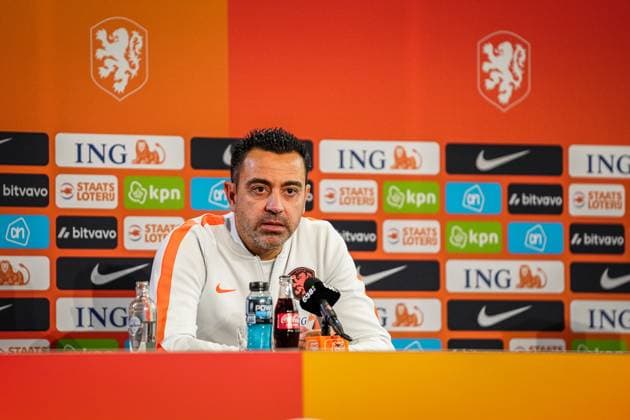 ZEIST , 21-09-2026 , KNVB Campus , season 2026 2027 , Dutch Football , Picture shows Netherlands head coach Xavi Hernandez during a press conference, PK, Pressekonferenz for the Netherlands Press Conference Netherlands  x207373297x Copyright: