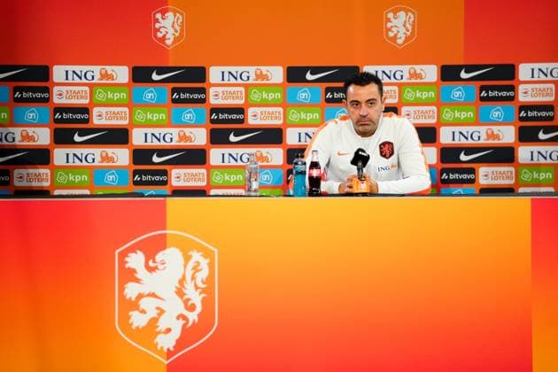ZEIST , 21-09-2026 , KNVB Campus , season 2026 2027 , Dutch Football , Picture shows Netherlands head coach Xavi Hernandez during a press conference, PK, Pressekonferenz for the Netherlands Press Conference Netherlands  x207373309x Copyright: