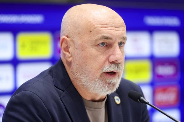 press conference, PK, Pressekonferenz of Bosnia and Herzegovina head coach Sergej Barbarez Bosnia and Herzegovina head coach Sergej Barbarez speaks during a press conference in Sarajevo, Bosnia and Herzegovina, on September 21, 2026, ahead of the UEFA Nations League matches against Poland, Romania and Sweden.  ArminxDurgut PIXSELL