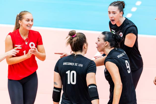 September 20, 2026, GER, Volleyball, Women, Funke Volley Cup, Season 26–27, Day 3 of the tournament, Dresdner SC Dresdner Sportclub 1898 KS DevelopRes Rzeszow Maia Patricia Dvoracek Dresdner Sportclub 1898 Dresdner SC 99089 Erfurt Sports Hall, Rieths Sports Complex, Thuringia, Germany