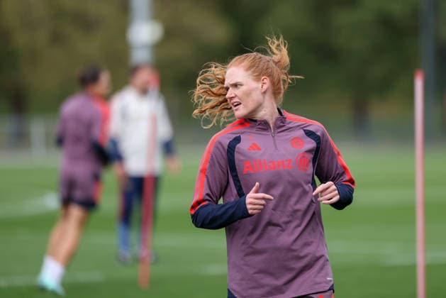 Stine Ballisager, FC Bayern Munich, 03, GER, FC Bayern Munich Women s Final Training Session, Soccer, UEFA Women s Champions League, 2026–2027 Season, September 21, 2026, GER, FC Bayern Munich Women s Final Training Session, Soccer, UEFA Women s Champions League, 2026–2027 Season, September 21, 2026, Munich Copyright: xEibner-Pressefoto JennixMaulx EP_JML