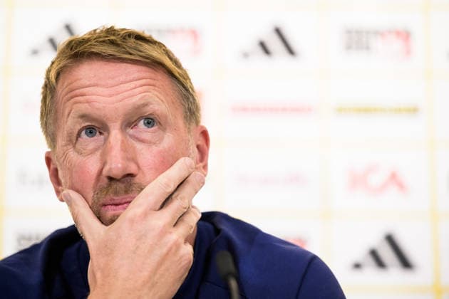 September 21, 2026: Head coach Graham Potter of the Swedish national soccer team during a press conference on September 21, 2026 in Stockholm. Photo by Joel Marklund, BILDBYRAN. Code: JM JM0853 bbeng soccer football fotball Nations League UEFA Nations League press conference Sweden Sweden Sweden A  Copyright: JOELxMARKLUND BB260921JM016