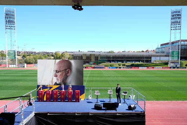 September 21, 2026, Las Rozas, Madrid, Spain: General view during the presentation of Luis De La Fuente contract renewal, extending his deal until 2032 at Ciudad del Futbol on September 21, 2026, in Las Rozas, Madrid, Spain. Las Rozas Spain - ZUMAa181 20260921_zaa_a181_041 Copyright: xDennisxAgyemanx