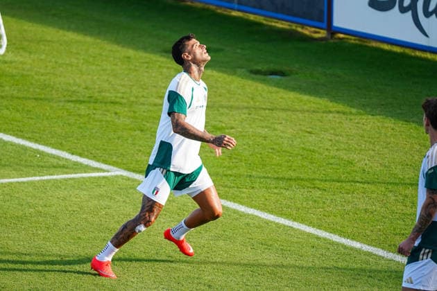 Gianluca Scamacca during the Italia team training at federal technical center of Coverciano, Florence, Italy - September 21, 2026. - Soccer  Copyright: xSaraxEsposito LaPressex