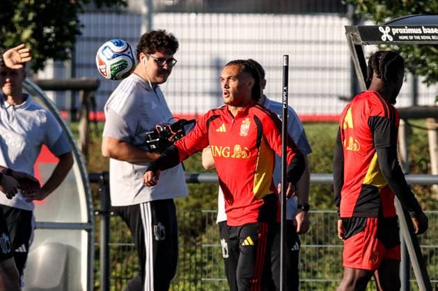 Belgium s Diego Da Silva Moreira pictured during a training session of the Red Devils, the Belgian national soccer team, at the national training center in Tubize, Monday 21 September 2026. The team is preparing for fixtures in the UEFA Nations League competition. BRUNOxFAHY  x187322959x