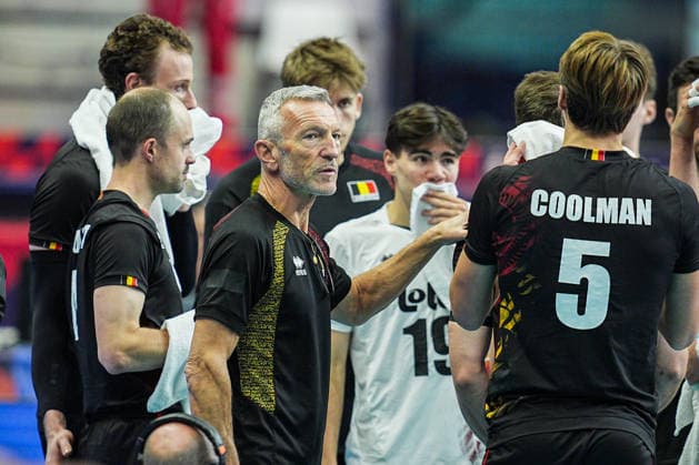 Belgium s head coach Emanuele Zanini during the eight final match of the CEV Enel Eurovolley 2026, between Belgium and Czechia, at the Palavela in Turin, north west Italy - Monday, September 21, 2026. .  Copyright: xMarcoxAlpozzi LaPressex