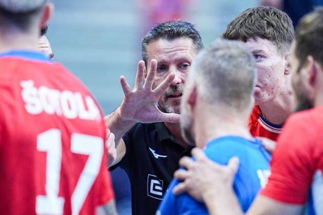 Czechia s head coach Jiri Novak during the eight final match of the CEV Enel Eurovolley 2026, between Belgium and Czechia, at the Palavela in Turin, north west Italy - Monday, September 21, 2026. .  Copyright: xMarcoxAlpozzi LaPressex