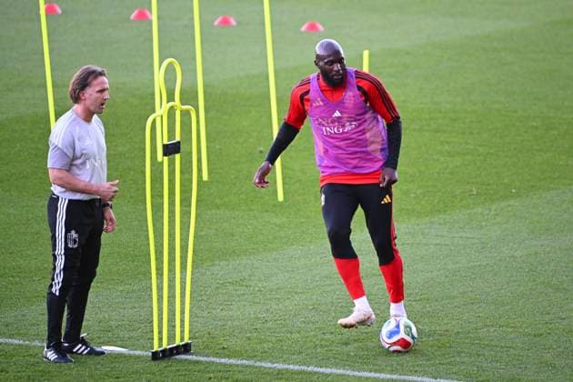 Italy v Belgium - UEFA Nations League 2026 Media Activities 21 09 2026 TUBIZE, BELGIUM - SEPTEMBER 21 : Lukaku Romelu forward of Belgium pictured during a training session ahead of the UEFA Nations League tournament league phase matchday 1 group A1 match between Italy and Belgium on September 21, 2026 in Tubize, Belgium, 21 09 2026 Tubize Belgium  Copyright: xVincentxKalutx
