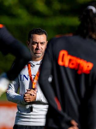 Zeist, Netherlands: National coach Xavi Hernandez during UEFA Nations League training ahead of the match against Germany at the KNVB Campus on September 21, 2026, in Zeist, Netherlands. Photo by DeFodi Images