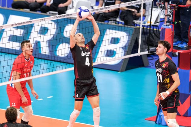 Belgium vs Czechia at Final Eight of the CEV Enel EuroVolley 2026 Men at PalaVela in Turin, Italy Stijn D Hulst of Belgium during the Belgium vs Czechia match at Final Eight of the CEV Enel EuroVolley 2026 Men at PalaVela in Turin, Italy, on September 21, 2026. Belgium wins the match against Czechia with a score 3-1., Credit:Davide Di Lalla Unicode Images Davide Di Lalla Avalon Italy, Turin, PalaVela  Copyright: xDavidexDixLalla UnicodexImagesx xDavidexDixLallax xAvalonx 1137090040