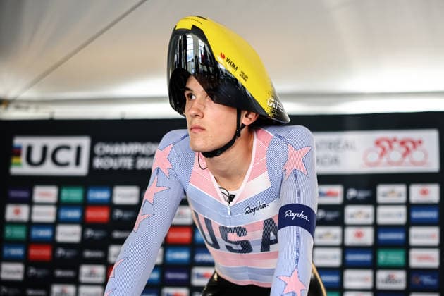 2026 UCI Road World Championships Picture by Alex Whitehead SWpix.com - 21 09 2026 - Cycling - 2026 UCI Road World Championships - MontrÃ al, Canada - Men Under-23 Individual Time Trial (ITT) - Ashlin Barry (USA) MontrÃ al Avenue du Parc Canada Copyright: x xSWpix.comx(t axPhotographyxHubxLtd)xAlexxWhitehead SWpix.comx SWP-3521-0948