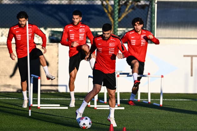 Turkiye national football team begins preparations for France match ISTANBUL, TURKIYE - SEPTEMBER 21: Adil Demirbag of Turkiye takes part in a training session at the Hasan Dogan National Teams Camp and Training Facilities in Riva as the national team, Nationalteam prepares for its UEFA Nations League A Group 1 match against France in Kocaeli on September 25, in Istanbul, Turkiye, on September 21, 2026. Hakan Akgun Anadolu Istanbul Turkey. Editorial use only. Please get in touch for any other usage.  Copyright: x2026xAnadoluxHakanxAkgunx
