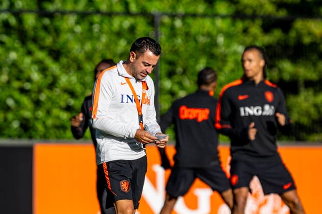 ZEIST, Netherlands: Head coach Xavi Hernandez of the Netherlands during UEFA Nations League training ahead of the match against Germany at the KNVB Campus on September 21, 2026, in Zeist, Netherlands. Photo by DeFodi Images