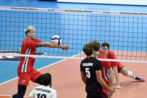 VOLLEYBALL - CEV Eurovolley Men - Belgium vs. Czechia Photo by IPA ABACAPRESS.COM88814638 - Turin, Italy, September 21, 2026, Palavela Turin, CEV Eurovolley Men 2026, Round of 16, Marek Sotola 17 (CZE).in action during the CEV Eurovolley Men 2026 match between Belgium and the Czech Republic (3–1) in Turin at Palavela Turin Italy  Copyright: xIPAxSport ABACAx