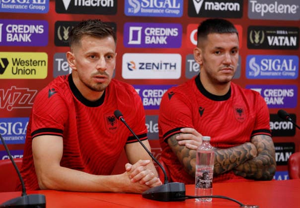 Football, Nations League, Albania national team, press conference and training session