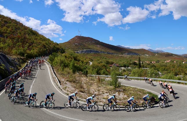 CRO Race 2026: Stage 1 Cyclists compete during the first stage of the CRO Race 2026, a 167-kilometre route from Split to Seget Donji in village Blato na Cetini near Omis, Croatia on September 22, 2026. The six-stage race runs from September 22 to 27 across Croatia.  IvoxCagalj PIXSELL