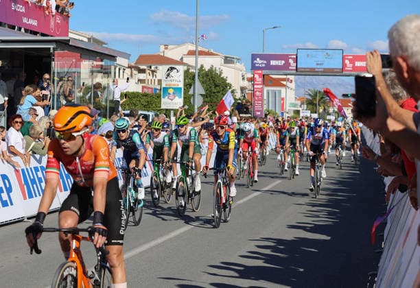 CRO Race 2026: Stage 1 Cyclists cross the finish line during the first stage of the CRO Race 2026, a 167-kilometre route from Split to Seget Donji in Seget Donji, Croatia on September 22, 2026. The six-stage race runs from September 22 to 27 across Croatia.  IvanaxIvanovic PIXSELL