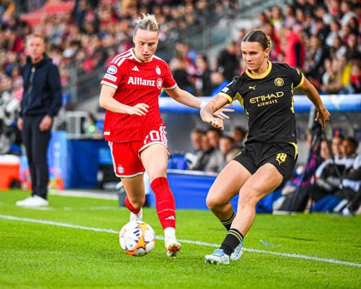 September 22, 2026, Unterhaching, Germany UEFA Women s Champions League, Matchday 1 of the group stage FC Bayern Munich Women vs. Manchester City UWCL FC Bayern Women s season opener and first UWCL competitive match at their new home, Sportpark Unterhaching Franziska Kett FC Bayern Women