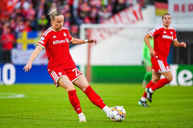 September 22, 2026, Unterhaching, Germany UEFA Women’s Champions League, Matchday 1 of the group stage FC Bayern Munich Women vs. Manchester City UWCL Season opener for FC Bayern Women and first UWCL competitive match at their new home, Sportpark Unterhaching Franziska Kett FC Bayern Women