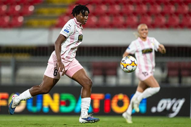 September 22, 2026: Joy Omewa of Häcken during the Women s Champions League soccer match between Inter and Häcken on September 22, 2026 in Monza. Photo by Carl Sandin, BILDBYRAN, code CS CS0982: soccer, football, UEFA Women’s Champions League, Inter, Häcken, women’s soccer, BBENG Copyright: CARLxSANDIN BB260922CS086