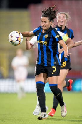 260922 Ivana Andres Sanz of Inter during the Women’s Champions League soccer match between Inter and Häcken on September 22, 2026 in Monza. Photo by Carl Sandin. BILDBYRAN code CS CS0982 soccer football fotball UEFA Women s Champions League Inter Häcken women s BBENG soccer football fotball UEFA Women s Champions League Inter Häcken women s BBENG  Copyright: CARLxSANDIN BB260922CS099