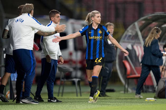 September 22, 2026: Olivia Schough of Inter during the Women’s Champions League soccer match between Inter and Häcken on September 22, 2026 in Monza. Photo by Carl Sandin. BILDBYRAN code CS CS0982 soccer football fotball UEFA Women’s Champions League Inter Häcken women’s BBENG soccer football fotball UEFA Women’s Champions League Inter Häcken women’s BBENG  Copyright: CARLxSANDIN BB260922CS106