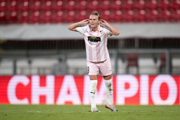 September 22, 2026: Maja Bodin of Häcken during the Women’s Champions League soccer match between Inter and Häcken on September 22, 2026 in Monza. Photo by Carl Sandin. BILDBYRAN code CS CS0982 soccer football fotball UEFA Women’s Champions League Inter Häcken women’s BBENG soccer football fotball UEFA Women’s Champions League Inter Häcken women’s BBENG  Copyright: CARLxSANDIN BB260922CS111