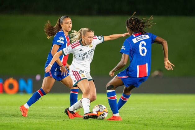 MADRID, SPAIN - SEPTEMBER 22: Elisa Senss (20) of Real Madrid during the UEFA Womens champions league match between Real Madrid and Paris Saint Germain, league phase, on September 22, 2026 in Madrid, Spain. Copyright: xAdelinaxCobos SPPx Sportspressphoto_SPR237371