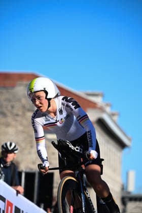 2026 UCI Road World Championships Picture by Zac Williams SWpix.com - 22 09 2026 - Cycling - 2026 UCI Road World Championships - MontrÃ al, Canada - Women Junior Individual Time Trial (ITT) - Klara Dworatzek (Germany) Copyright: x xSWpix.comx(t axPhotographyxHubxLtd)xZacxWilliams SWpix.comx SWP-3521-1757