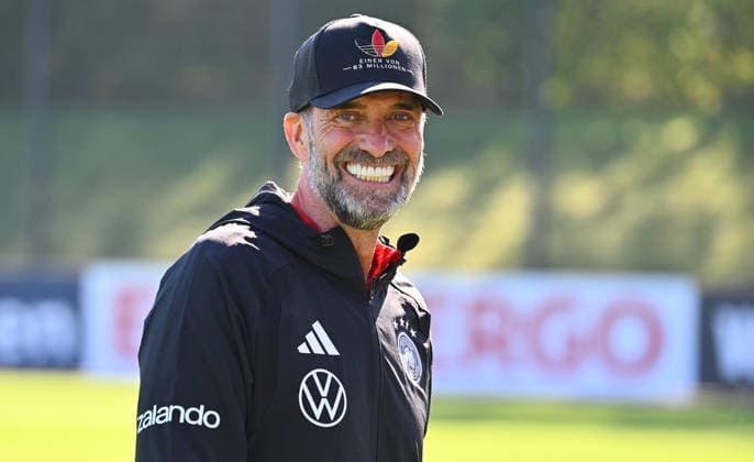 September 23, 2026 Soccer DFB German Soccer Federation National Team Germany Training xwoxzix Jürgen Klopp Germany National Team Coach happy