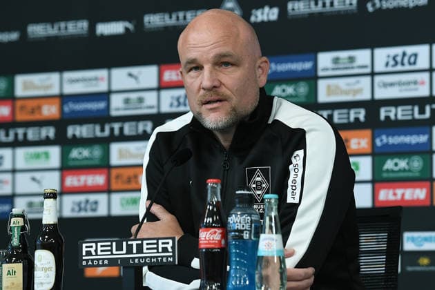 Introduction of Alexander Blessin as the new head coach of Borussia Mönchengladbach on September 23, 2026, at ista Borussia Park in Mönchengladbach Rouven Schröder, Head of Sports, Mönchengladbach xRx