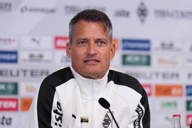 September 23, 2026, xydrx, soccer, Borussia Mönchengladbach press conference, official coach presentation at ista Borussia Park, 2026–2027 season, Alexander Blessin, head coach of Borussia Mönchengladbach. DFB regulations prohibit any use of photographs as image sequences and or quasi-video. Copyright: HMBxMedia YannisxDreimann
