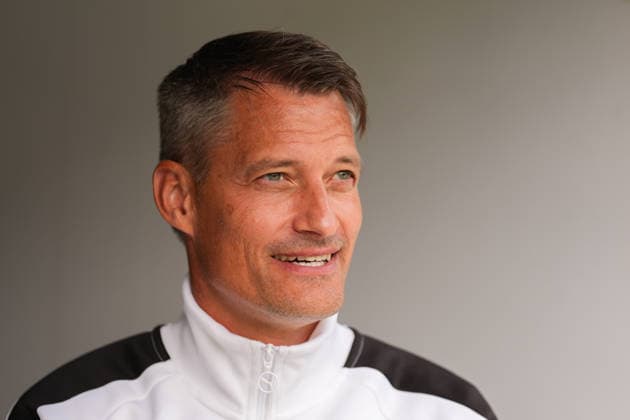 September 23, 2026, xydrx, soccer, Borussia Mönchengladbach press conference, official coach presentation at ista Borussia Park, 2026–2027 season, Alexander Blessin, head coach of Borussia Mönchengladbach. DFB regulations prohibit any use of photographs as image sequences and or quasi-video. Copyright: HMBxMedia YannisxDreimann