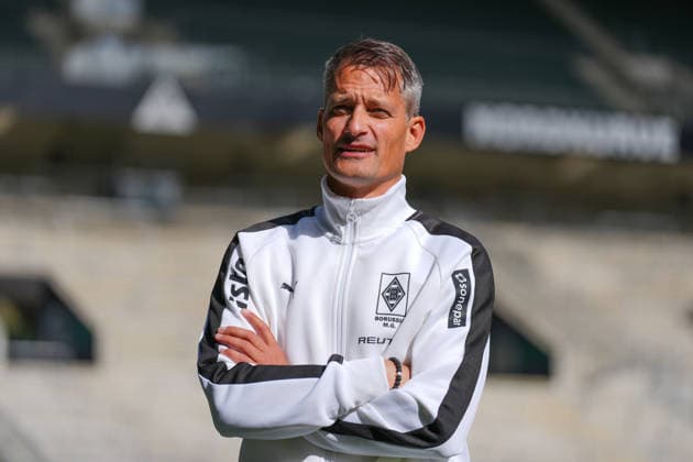September 23, 2026, xydrx, soccer, Borussia Mönchengladbach press conference, official coach presentation at ista Borussia Park, 2026–2027 season, Alexander Blessin, head coach of Borussia Mönchengladbach. DFB regulations prohibit any use of photographs as image sequences and or quasi-video. Copyright: HMBxMedia YannisxDreimann