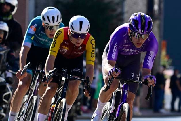 Omloop van het Houtland 2026 Cycling Race LICHTERVELDE, BELGIUM - SEPTEMBER 23 : Foldager Anders (DEN) of Team Jayco AlUla, Brookes Joseph (GBR) of Cofidis, Adomaitis Rokas (LTU) of Energus Cycling Team during the 80th edition of Omloop van het Houtland an UCI Class 1.1 one day cycling road race for Men Elite of 190 km with start in Zedelgem and finish in Lichtervelde on September 23, 2026 in Lichtervelde, Belgium, 23 09 2026 Lichtervelde Belgium  Copyright: xJanxDexMeuleneirx