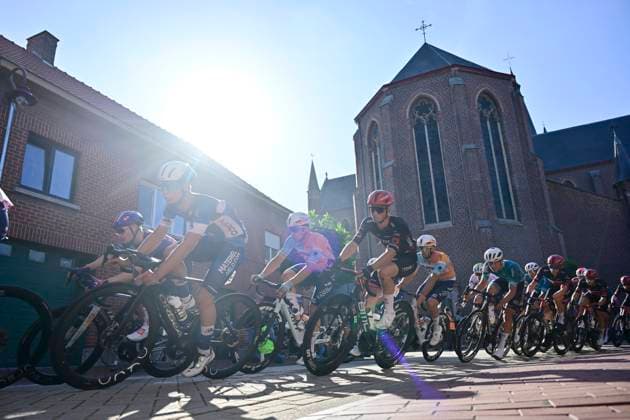 Omloop van het Houtland 2026 Cycling Race LICHTERVELDE, BELGIUM - SEPTEMBER 23 : illustration picture of the riders during the 80th edition of Omloop van het Houtland an UCI Class 1.1 one day cycling road race for Men Elite of 190 km with start in Zedelgem and finish in Lichtervelde on September 23, 2026 in Lichtervelde, Belgium, 23 09 2026 Lichtervelde Belgium  Copyright: xJanxDexMeuleneirx