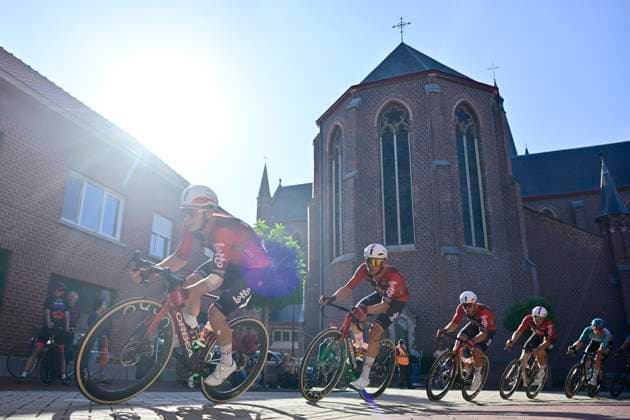 Omloop van het Houtland 2026 Cycling Race LICHTERVELDE, BELGIUM - SEPTEMBER 23 : riders of team Lotto Intermarche during the 80th edition of Omloop van het Houtland an UCI Class 1.1 one day cycling road race for Men Elite of 190 km with start in Zedelgem and finish in Lichtervelde on September 23, 2026 in Lichtervelde, Belgium, 23 09 2026 Lichtervelde Belgium  Copyright: xJanxDexMeuleneirx