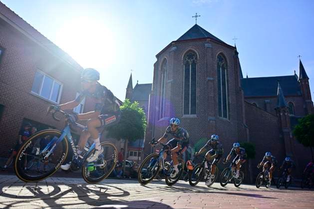 Omloop van het Houtland 2026 Cycling Race LICHTERVELDE, BELGIUM - SEPTEMBER 23 : riders of team Soudal - Quick Step during the 80th edition of Omloop van het Houtland an UCI Class 1.1 one day cycling road race for Men Elite of 190 km with start in Zedelgem and finish in Lichtervelde on September 23, 2026 in Lichtervelde, Belgium, 23 09 2026 Lichtervelde Belgium  Copyright: xJanxDexMeuleneirx