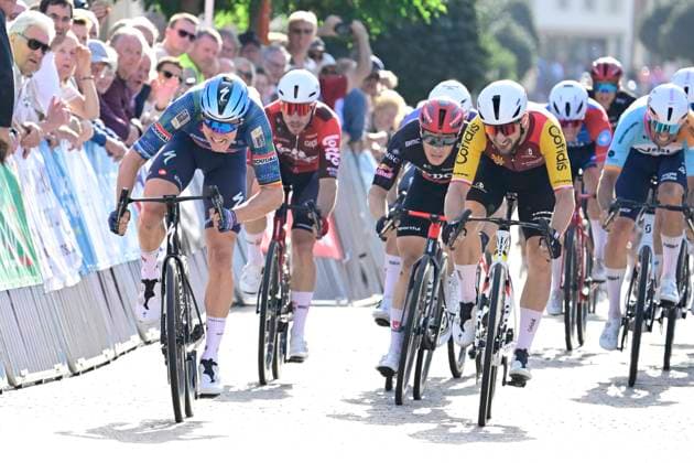 Omloop van het Houtland 2026 Cycling Race LICHTERVELDE, BELGIUM - SEPTEMBER 23 : Merlier Tim (BEL) of Soudal Quick-Step wins the sprint during the 80th edition of Omloop van het Houtland an UCI Class 1.1 one day cycling road race for Men Elite of 190 km with start in Zedelgem and finish in Lichtervelde on September 23, 2026 in Lichtervelde, Belgium, 23 09 2026 Lichtervelde Belgium  Copyright: xJanxDexMeuleneirx