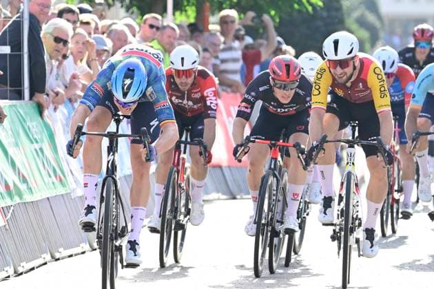 Omloop van het Houtland 2026 Cycling Race LICHTERVELDE, BELGIUM - SEPTEMBER 23 : Merlier Tim (BEL) of Soudal Quick-Step wins the sprint during the 80th edition of Omloop van het Houtland an UCI Class 1.1 one day cycling road race for Men Elite of 190 km with start in Zedelgem and finish in Lichtervelde on September 23, 2026 in Lichtervelde, Belgium, 23 09 2026 Lichtervelde Belgium  Copyright: xJanxDexMeuleneirx