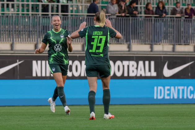 September 23, 2026, xgrfx, Soccer: UEFA Women s Europa Cup, VfL Wolfsburg vs. SK Sturm Graz, Goal: Ella Peddemors (1–0) for VfL Wolfsburg at AOK Stadium