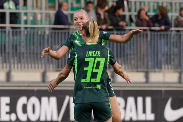 September 23, 2026, xgrfx, Soccer: UEFA Women s Europa Cup, VfL Wolfsburg vs. SK Sturm Graz, Goal: Ella Peddemors (1–0) for VfL Wolfsburg at AOK Stadium