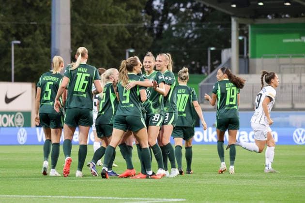 September 23, 2026, xgrfx, Soccer, UEFA Women s Europa Cup, VfL Wolfsburg vs. SK Sturm Graz, goal by Lara Prasnikar, 2–0, VfL Wolfsburg, AOK Stadium