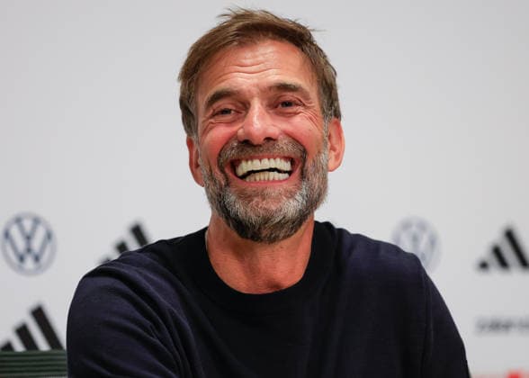 Jurgen Klopp manager of Germany speaks at a German team press conference, PK, Pressekonferenz at the Johan Cruyff Arena, Amsterdam. Picture date: 23rd September 2026. Picture credit should read: Cody Froggatt Sportimage EDITORIAL USE ONLY. No use with unauthorised audio, video, data, fixture lists, club league logos or live services. Online in-match use limited to 120 images, no video emulation. No use in betting, games or single club league player publications. SPI_025_CF_GERMANY_PRESS SPI-5044-0020