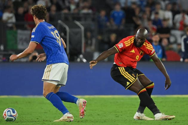 IPA88978526 - Giorgio Scalvini (Defender) of Italy and Romelu Lukaku (Forward) of Belgium during Matchday 1 of the Nations League between Italy and Belgium at the Olympic Stadium in Italy on September 25, 2026. Mattia Vian  Copyright: xMattiaxVian IPAxSportx xx IPA88978526