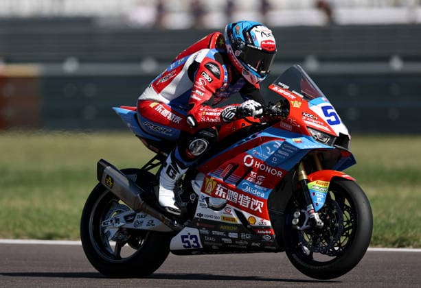 (260927) -- CREMONA, Sept. 27, 2026 -- Valentin Debise of EASTROC ZXMOTO Evan Bros Factory races during the Race 1 of WorldSSP at the FIM Supersport World Championship, WM, Weltmeisterschaft Italian Round Cremona Circuit, Italy, Sept. 27, 2026. ) (SP)ITALY-CREMONA-WSBK-WORLDSSP-RACE 1 LixJing 